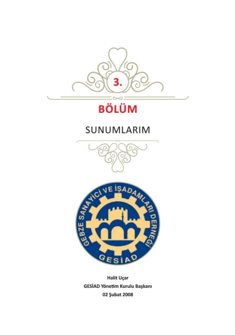 Gebze’ye Üniversite İhtiyacı Var mı? (GESİAD sunumu)